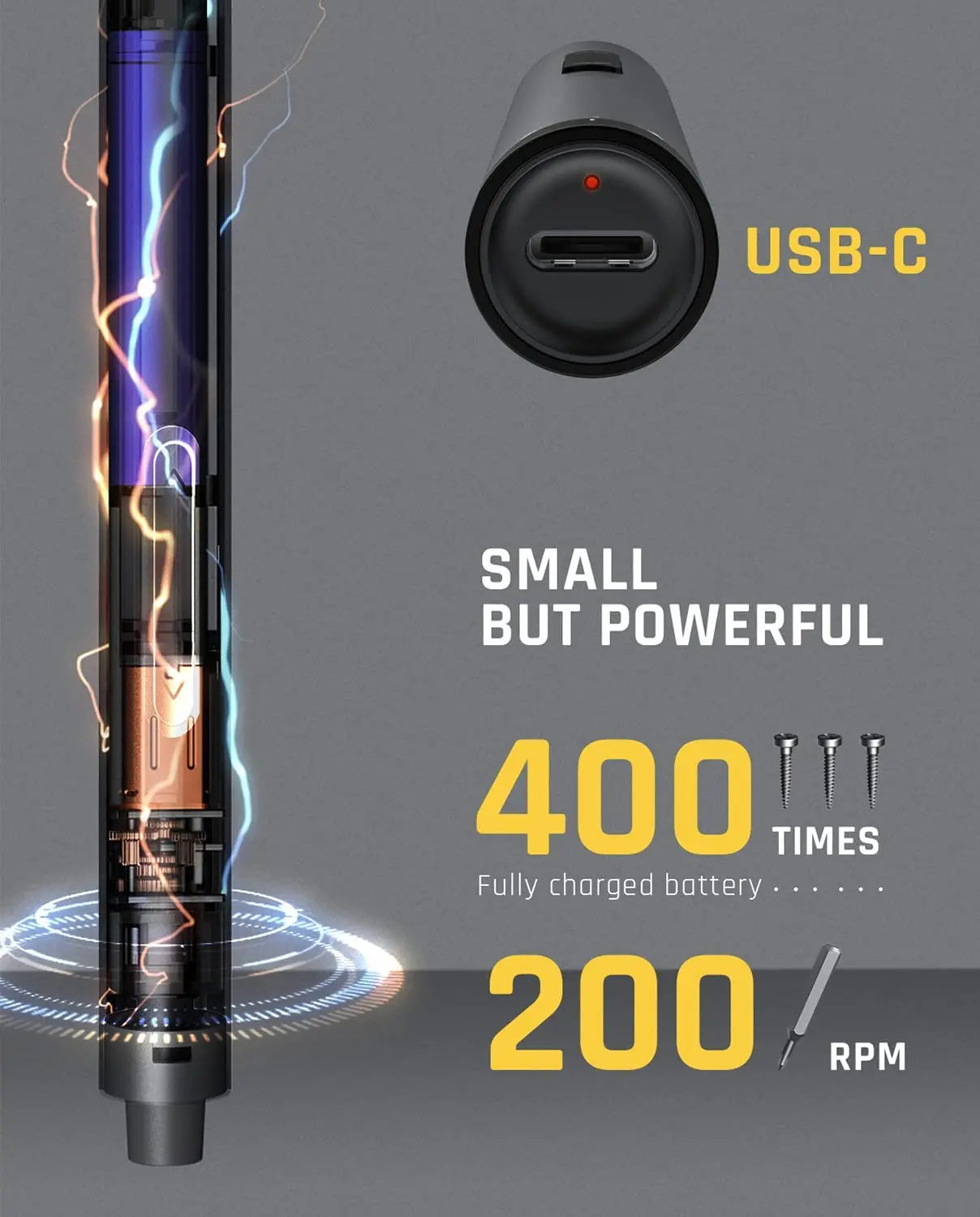 【Dealsforyoudays】Fanttik E1 MAX 3.7V Mini Electric Screwdriver 50-In-1 Magnetic Bits 5/32''Hex Magnetic Storage, Repair Tool Set for Phone Camera Laptop 3D Printer - Hardware Cordless Summerwins, Men'S Stuff, Tech Gadgets