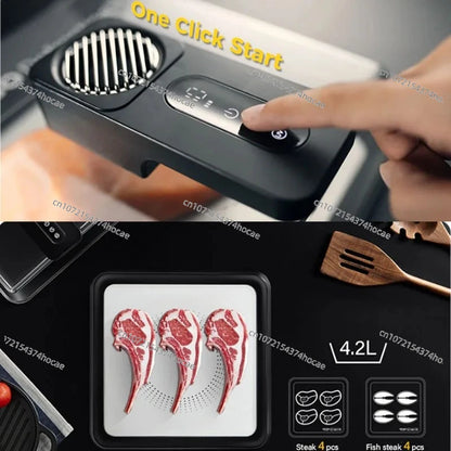 Type-C Charging Defrosting Box Ultra-Fast Fresh Recovery Machine Beef Frozen Food Meat Seafood Defrosting Plate