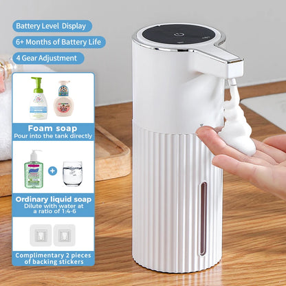 New Wall Mounted Automatic Soap Dispenser Foam Smart Hand Washing Machine 400Ml Liquid Rechargeable Bathroom Induction Sensor