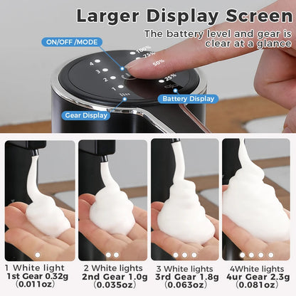 New Wall Mounted Automatic Soap Dispenser Foam Smart Hand Washing Machine 400Ml Liquid Rechargeable Bathroom Induction Sensor